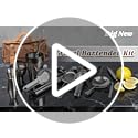 31Pcs Travel Bartender Kit–Bartending Kit with Bar Tools Bartender Accessories,Canvas Tool Bag–Professional Stainless Stee...