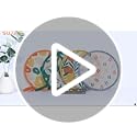 SUJJY 4 PCS 4 Abstract Styles Handheld Compact Cooling Fans Foldable Multi-Role Round Fans for Outdoor Games, Party Decora...