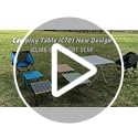 iClimb Ultralight Compact Camping Folding Table with Carry Bag (Black - S)