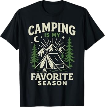 Tent Camping Vintage Camping is My Favorite Season T-Shirt