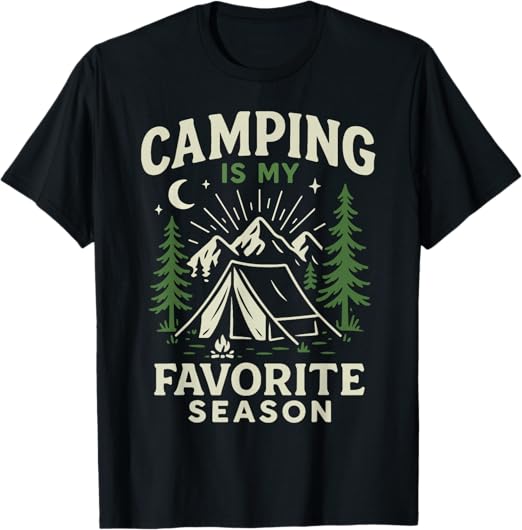 Tent Camping Vintage Camping is My Favorite Season T-Shirt