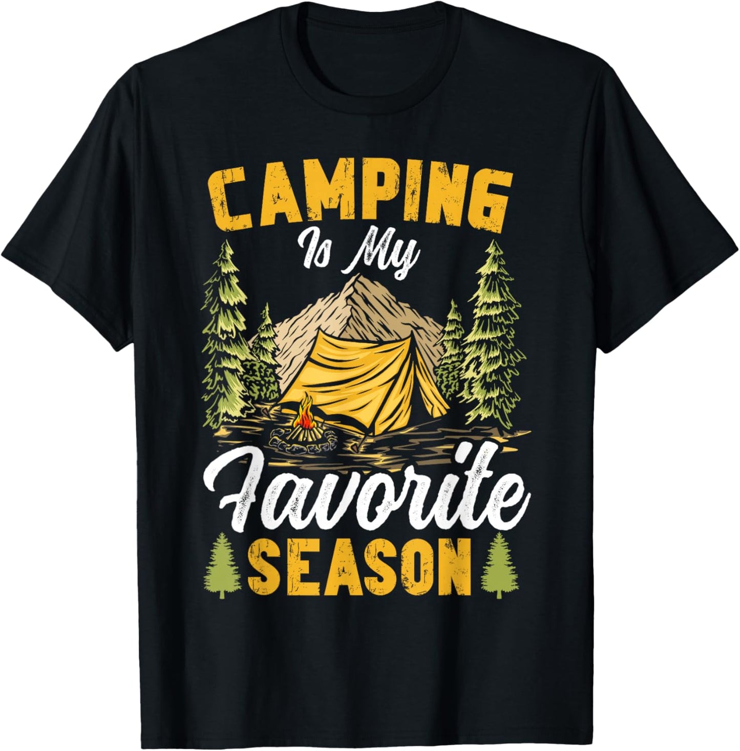 Tent Camping Retro Vintage Camping is My Favorite Season T-Shirt