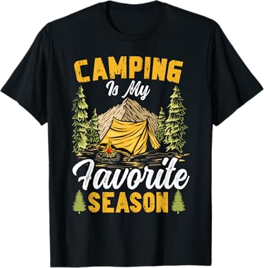 Tent Camping Retro Vintage Camping is My Favorite Season T-Shirt