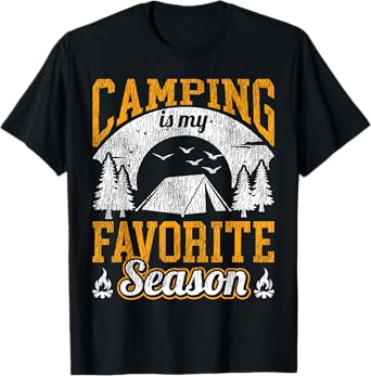 Tent Camping Vintage Camping Is My Favorite Season T-Shirt