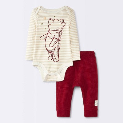 Baby Winnie the Pooh 2pc Bodysuit & Pants Set - Cloud Island™ Cream