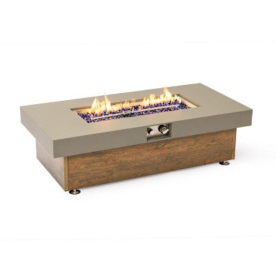Black 48 inch Iron Fire Pit Table with Wood Grain for Patio Backyard Deck Outdoor Fireplaces Stove