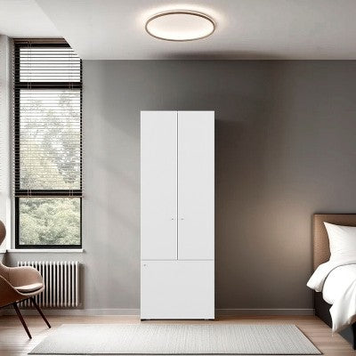 CAVINAS Wardrobe Closet,Armoire Wardrobe Closet with 3-Door and 4 Shelves,Freestanding Storage Wardrobe for Bedroom,Entryway,Dressing Room