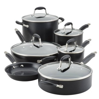 Anolon Advanced Home 11pc Hard Anodized Nonstick Cookware Set Onyx