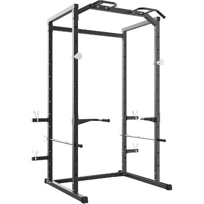 Power Cage, 1100 Lbs Multi-Functional Power Rack with Pull-Up Bar, Adjustable Safety Bars, Power Rack for Home Gym and Garage Gym