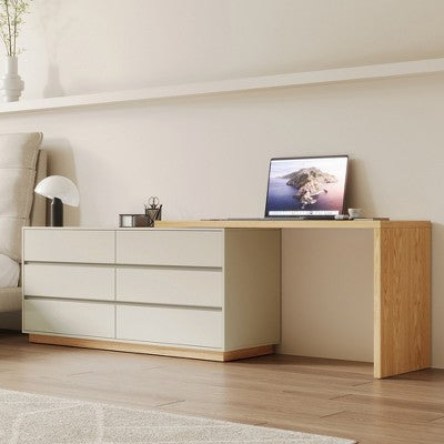 Gaoyangjiaju 98.5 Inch L - Shaped Desk with Drawers for Home Office