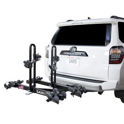 Saris Freedom Hitch Car Rack – 4‑Bike Platform Carrier, Black, Fits 2″ Hitch, 190 lb Total Capacit