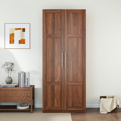 Gulches High wardrobe and kitchen cabinet with 2 doors and 3 partitions to separate 4 storage spaces
