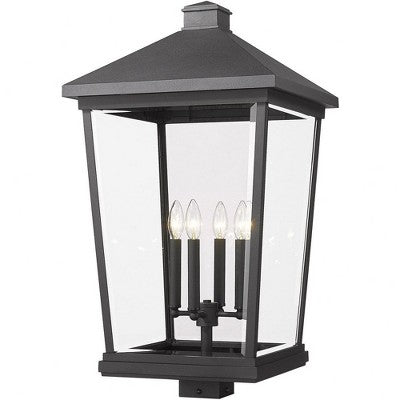 Z-Lite Beacon 4 - Light Post Light in Black