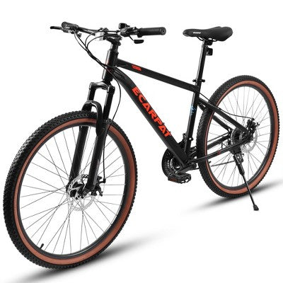 Gulches Mountain Bike 27.5 Inch Wheels, 21-Speed Mens Womens Trail Commuter City Mountain Bike,High Carbon steel Frame Bicycles,Red
