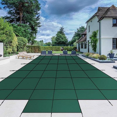 Pool Safety Cover Fits 20x40ft Rectangle Pool – Ultra-Dense Mesh Safety Net with Anchors & Installation Tools, Winter Cover Size 22x42ft