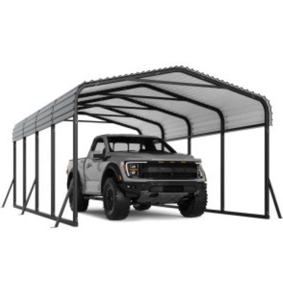 12x24FT Metal Carport - Large Size for Vehicle & Tool Protection