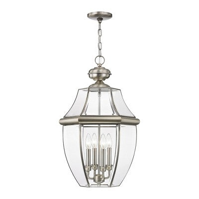 Livex Lighting Monterey 4 - Light Pendant in Brushed Nickel