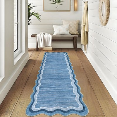 Modern Solid Washable Non Slip Area Rugs for Bedroom Living Room, Low Pile Soft Carpet for Home Office