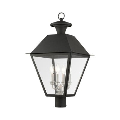 Livex Lighting Mansfield 4 - Light Post Light in Black