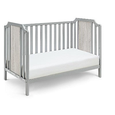 Yinvani Grey 3-in-1 Convertible Crib