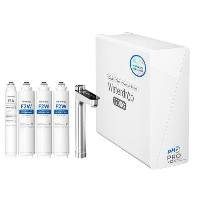 Waterdrop X12-PRO 1200 GPD Reverse Osmosis System, Alkaline Mineral pH+, NSF Certified, 11-Stage ,Smart Faucet ,Extra 3 F2W & F1A Filter(2 Year)