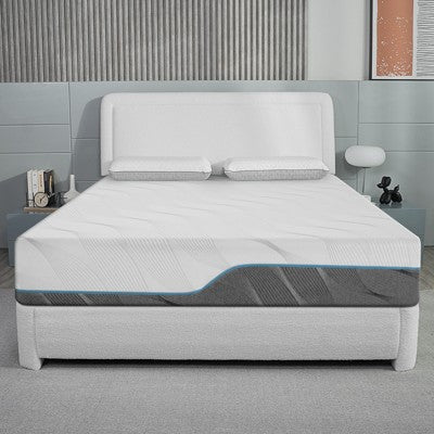 Vipbear Extra Firm Memory Foam Mattress 8/10 Inch with Tencel Cover,Premier Cooling Green Tea/Gel Bed Mattresses,Firm-Mattress for Back Pain