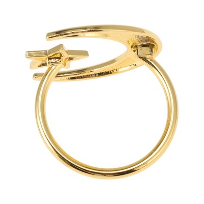 Unique Bargains Napkin Rings Star and Moon Stainless Steel 1 Pc