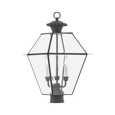 Livex Lighting Westover 3 - Light Post Light in Charcoal
