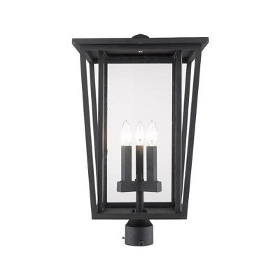 Seoul Outdoor Light - 3 Bulb, Dimmable, Glass Shade, Oil Rubbed Bronze, 105.5" Tall