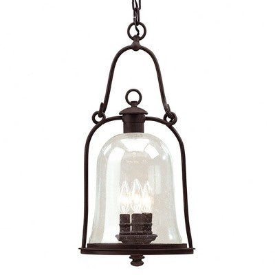 Troy Lighting Owings Mill 3 - Light Pendant in Natural Bronze Clear Seeded Shade
