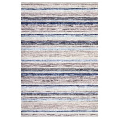 Machine Washable Indoor Modern Geometric Area Rugs with Stripped Lines, Soft Non Slip Floor Carpet for Home Office