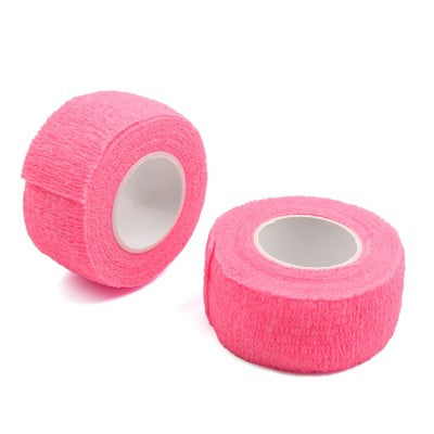 Unique Bargains Non-Woven Self Adhesive Tape Finger Elbow Wrist Ankle Protector Wrap Roll 2Pcs Pink