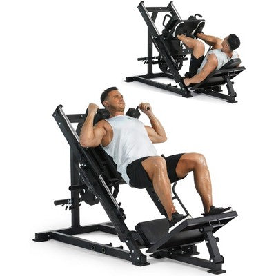 Garvee Leg Press Hack Squat Machine, Leg Press Machine for Home Gym with Linear Bearing for Lower Body Strength Training