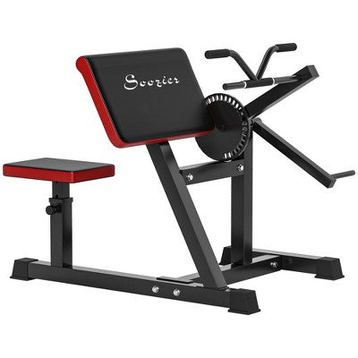 NAYSAYE Exercise Trainers Bicep Curl and Tricep Extension Machine with Adjustable Seat for Strength Training in Home Gym, Black, 105"*95"*80"