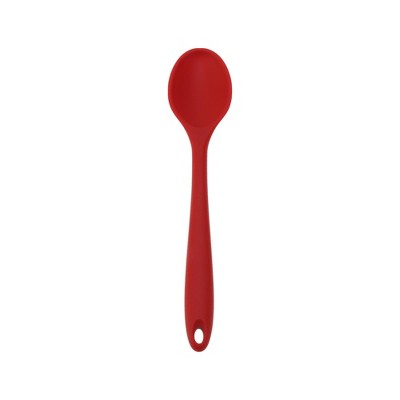 Unique Bargains Spoon Hand Wash Only Large Solid Spoon Silicone 10.6" 1 Pc
