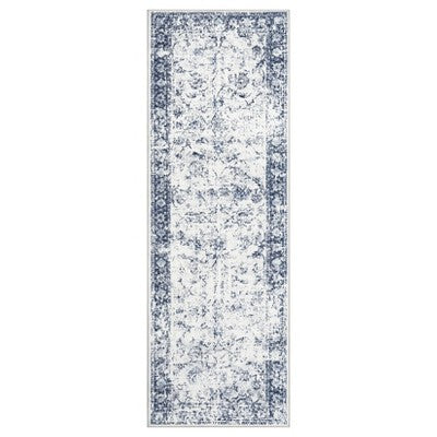 Washable Modern Abstract Indoor Area Rugs, Distressed Floral Print Non Slip Carpet for Home Office