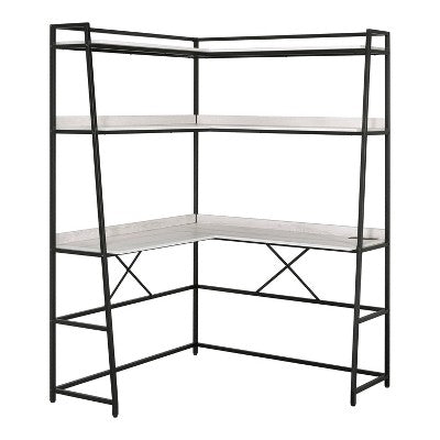 Clydebank Corner Desk with Bookcase and USB Plug - HOMES: Inside + Out