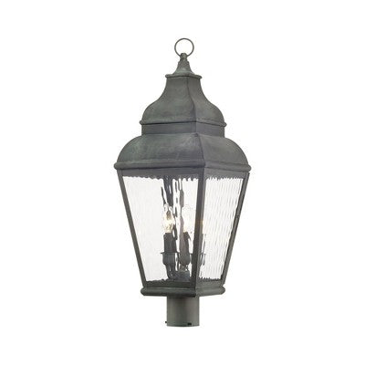 Livex Lighting Exeter 3 - Light Post Light in Charcoal