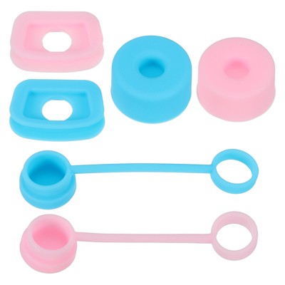 Unique Bargains Cute Reusable Dust-proof Silicone Straw Cover Cap 6 Pcs