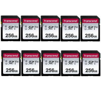 Transcend 256GB 300S UHS-I SDXC Memory Card - 10 Units