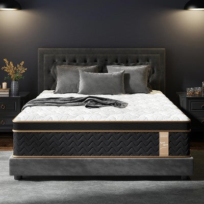Okak Twin Size Mattress with Pocket Encased Coils, Fiberglass-Free Hybrid Mattresses with Gel Memory Foam, Mattress for Kids and Adults
