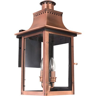 Chalmers 1-Light Aged Copper Outdoor Wall Lantern