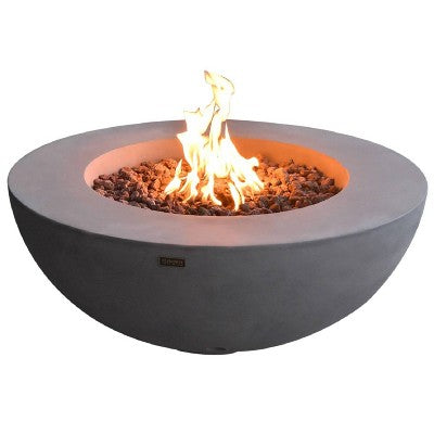 Lunar 42" Natural Gas Firepit Bowl Patio Heater - Elementi: Weather-Resistant, No Assembly Required