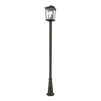 Z-Lite Beacon 3 - Light Post Light in Black