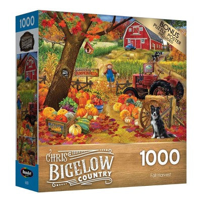 RoseArt Chris Bigelow Fall Harvest Jigsaw Puzzle - 1000pc