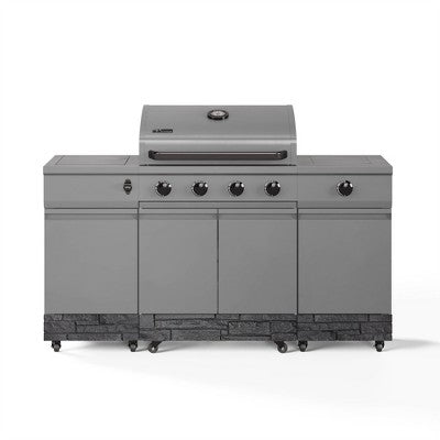 TYTUS 5-Burner Fresno Island 60000 BTU Gas Grill TDT-021-0103 Graphite Stone & Gunmetal
