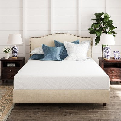 Ego White 10" Medium Gel Green Tea AeroFusion Memory Foam Mattress
