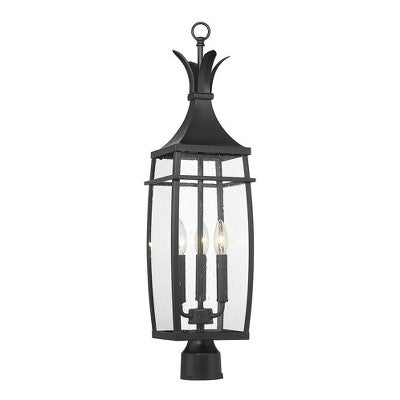 Savoy House Montpelier 3 - Light Post Light in Matte Black