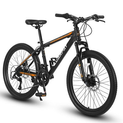 Gulches 26" Mountain Bike, 17" Steel Suspension Frame,21-Speed, Mechanical Disc Brakes, Puncture-Resistant Tires
