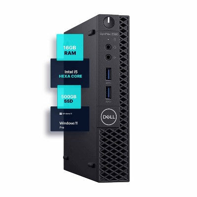 Refurbished Dell Optiplex 3060 Micro Computer-Hexa Core Intel i5 (2.1)-8GB DDR4 RAM-250GB SSD Solid State-Windows 11 Pro-Manufacturer Refurbished